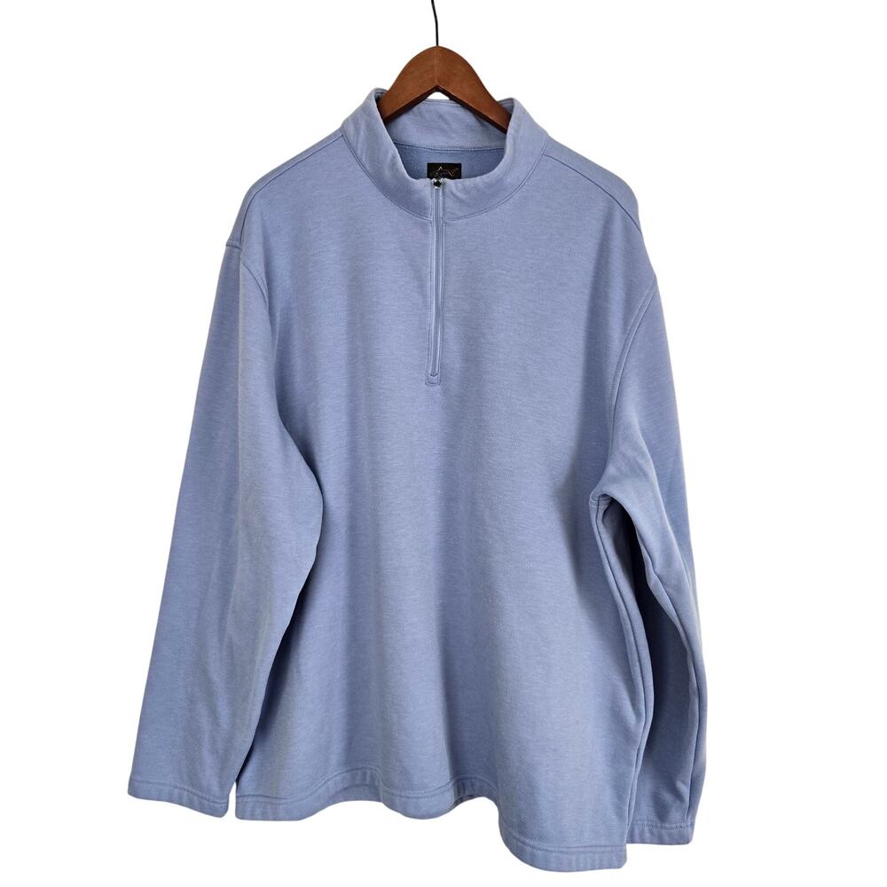 Greg Norman Blue Quarter‑Zip Pullover Golfcore Resortwear Athleisure Size XXL 